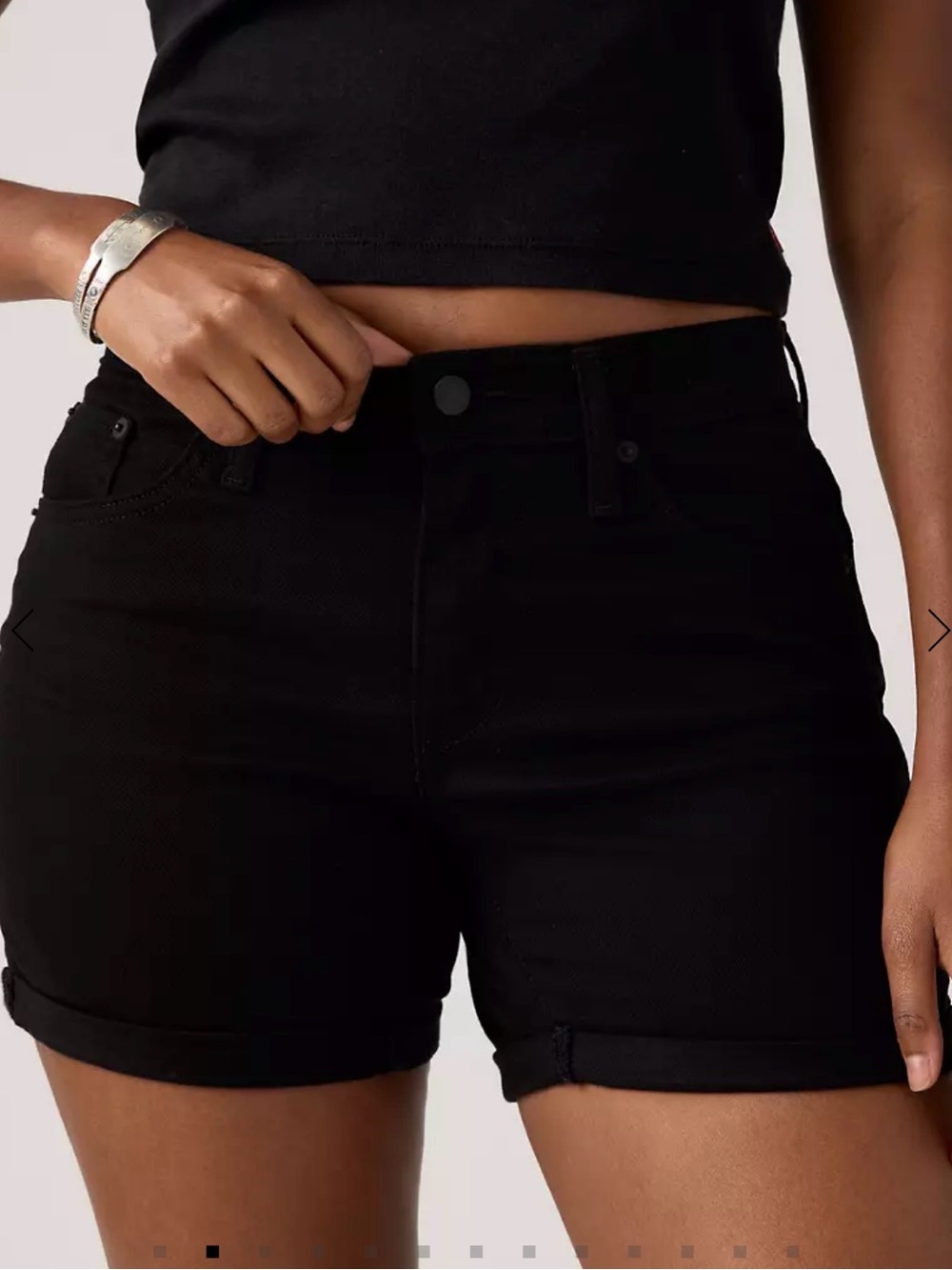 Levi’s Mid-Length Black Women's Denim Shorts